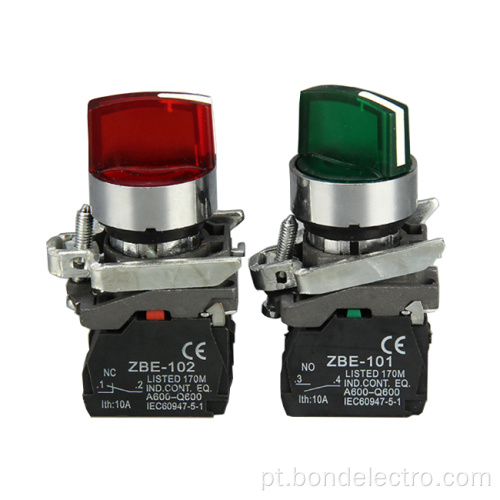 Interruptor de seleção XB4-BK3365 com luz